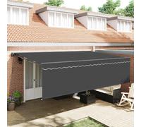 vidaXL Store rétractable Anthracite 500 x 300 cm