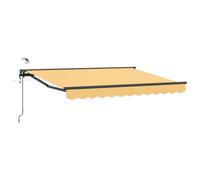 vidaXL Auvent électrique extensible sable 4 × 3,5 m, jardin et terrasse, store rectangulaire moderne, auvent électrique, pare-soleil réglable, résistant aux intempéries