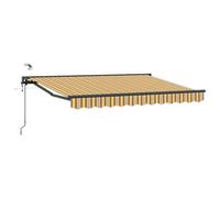 Auvent électrique rétractable vidaXL, jaune, gris, anthracite, 2,5 x 2 m