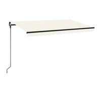 VidaXL Auvent extensible manuellement avec LED 450x300 cm couleur crème