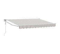 vidaXL Auvent Gris clair et blanc 3,5 x 2 m Polyester et métal