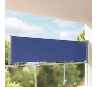 Auvent latéral rétractable de patio 100x300 cm Bleu