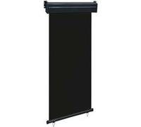 vidaXL Auvent Latéral de Balcon Pare-soleil Pare-brise de Balcon Patio Terrasse Extérieur Résistant aux UV et à l'Eau 48412 Noir G