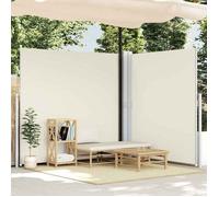 vidaXL Marquise latérale double extensible 170 x 600 cm Crème
