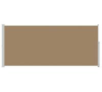 vidaXL Auvent latéral extensible, taupe, 600 x 200 cm, polyester