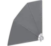 vidaXL Auvent latéral pliable de balcon Gris 210 x 210 cm Gris G