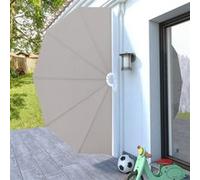 vidaXL Éventail latéral de terrasse pliable Crème 160 cm