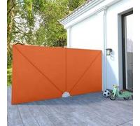 vidaXL Éventail latéral de terrasse pliable Terracotta-Rouge 400×200 cm