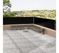 vidaXL Auvent latéral rétractable 117x1200 cm Noir