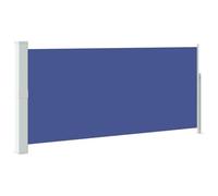 vidaXL Marquise latérale extensible 140 x 300 cm Bleu