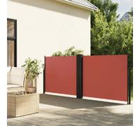 vidaXL Marquise latérale extensible rouge terracotta 140x1200 cm