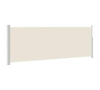vidaXL Auvent Latéral Rétractable 160x500 cm Crème Jardin Brise-Vue Store