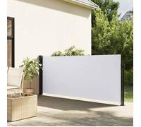 vidaXL Marquise latérale extensible blanc 100x500 cm