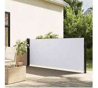 vidaXL Auvent latéral rétractable blanc 117x300 cm, écran d’intimité de jardin, brise-vue de balcon, écran d'extérieur, 4004286