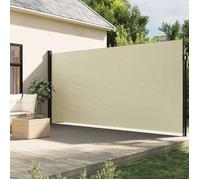 vidaXL Marquise latérale extensible Crème 200x600 cm