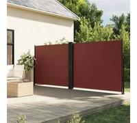 vidaXL Marquise latérale extensible 160x1200 cm brun