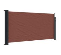 vidaXL Auvent Latéral Rétractable, Brise-Vue de Jardin, Écran de Protection, Écran de Balcon Terrasse Arrière-Cour Extérieur, Marron 100x500 cm