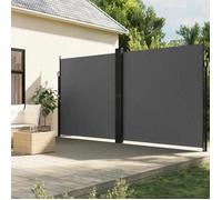 vidaXL Marquise latérale extensible Anthracite 200x1000 cm
