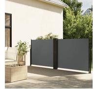 vidaXL Marquise latérale extensible Anthracite 120x1200 cm