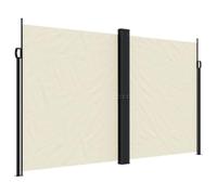 vidaXL Marquise latérale extensible Crème 200x1000 cm