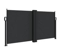 vidaXL - Store latéral extensible - Noir 120x600 cm