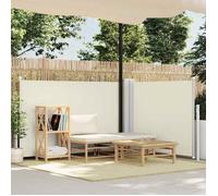 vidaXL Auvent latéral rétractable Crème 120 x 1000 cm