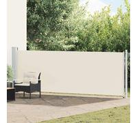 vidaXL Auvent latéral rétractable - Crème 140x600 cm