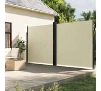 vidaXL Auvent latéral rétractable Crème 220x1000 cm