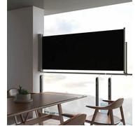vidaXL Marquise latérale extensible 100 x 300 cm Noir