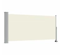 vidaXL Auvent latéral rétractable de Patio 120 x 300 cm Blanc cassé
