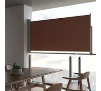 vidaXL Marquise latérale extensible 120x300 cm Marron