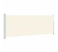vidaXL Auvent Latéral Rétractable de Patio Ecran de Jardin Ecran d'Intimité Terrasse Balcon Extérieur Résistance aux UV 180x500 cm Crème