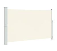 vidaXL Auvent Latéral Rétractable de Patio Ecran de Jardin Ecran d'Intimité Terrasse Balcon Extérieur Résistance aux UV 180x300 cm Crème
