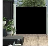 vidaXL Marquise latérale extensible 100×300 cm Noir