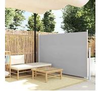 vidaXL Marquise latérale extensible 140×500 cm Gris pour jardin et terrasse