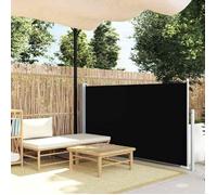 vidaXL Marquise latérale extensible 120×500 cm Noir