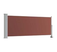 vidaXL Auvent Latéral Rétractable de Patio Store Latéral Brise-Vue Abri Soleil Jardin Terrasse Balcon Exterieur Résistant aux UV 100x300 cm Marron