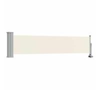 vidaXL Auvent Latéral Rétractable de Patio Store Latéral Brise-Vue Abri Soleil Jardin Terrasse Balcon Exterieur Résistant aux UV 60x300 cm Crème