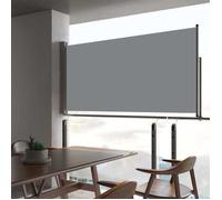 vidaXL Marquise latérale extensible 80×300 cm Gris