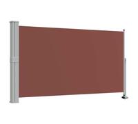 vidaXL Auvent Latéral Rétractable de Patio Store Latéral Brise-Vue Abri Soleil Jardin Terrasse Balcon Exterieur Résistant aux UV 140x300 cm Marron