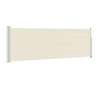 vidaXL Auvent Latéral Rétractable de Patio Store Latéral Brise-Vue Abri Soleil Jardin Terrasse Balcon Exterieur Résistant aux UV 100x300 cm Crème