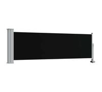 vidaXL Auvent Latéral Rétractable de Patio Store Latéral Brise-Vue Abri Soleil Jardin Terrasse Balcon Exterieur Résistant aux UV 80x300 cm Noir