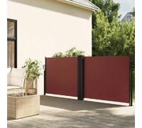 vidaXL Auvent latéral rétractable Marron 100x600 cm