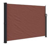 vidaXL Marquise latérale extensible brun 140x600 cm