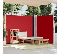 vidaXL Auvent latéral rétractable Rouge 160 x 600 cm