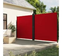 vidaXL Marquise latérale extensible rouge 220x600 cm