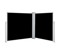 vidaXL Auvent Latéral Rétractable Store Latéral Brise-Vue Abri Soleil Jardin Terrasse Balcon Exterieur Résistant aux UV Noir 100x600 cm