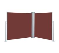 vidaXL Auvent Latéral Rétractable Store Latéral Brise-Vue Abri Soleil Jardin Terrasse Balcon Exterieur Résistant aux UV Marron 100x600 cm