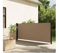 vidaXL Marquise latérale extensible Taupe 100x500 cm