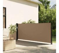 vidaXL Marquise latérale extensible Taupe 140x600 cm